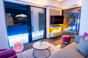 Luxury Penthouse with Acropolis View and Jacuzzi
